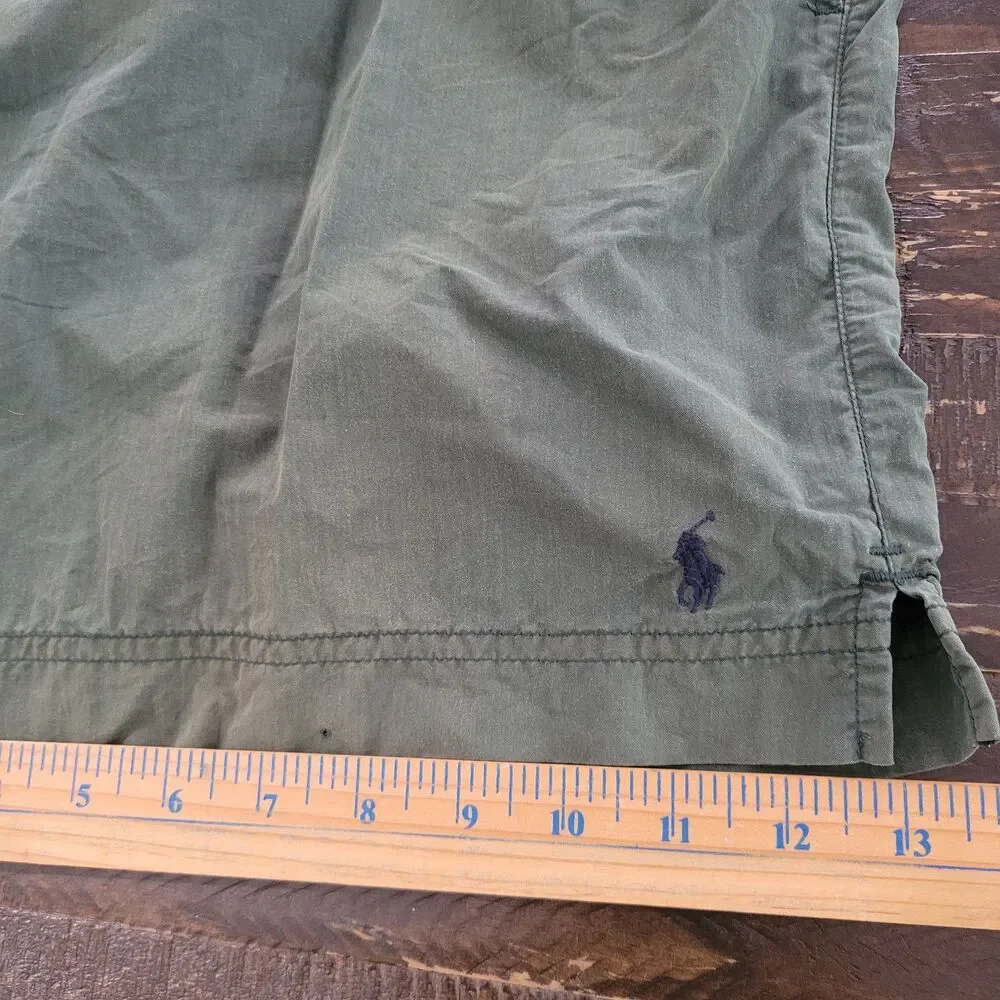 Polo Sport Ralph Lauren Men's XL Green Swimming Trunks Elastic Waist Shorts